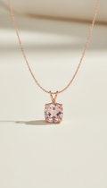 Blush Quartz Pendant Necklace